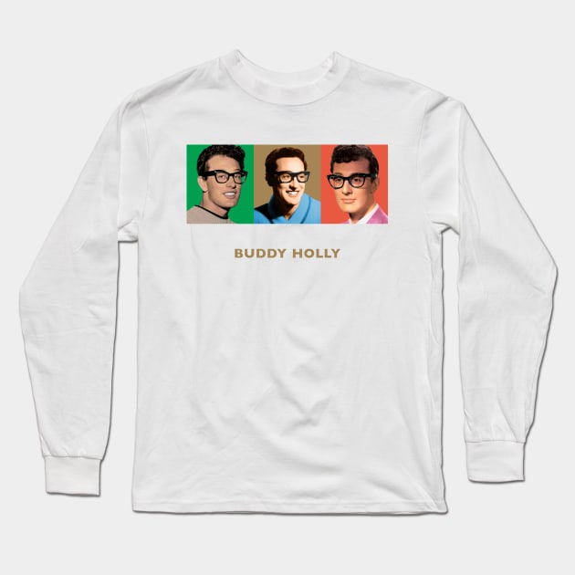 Buddy Holly Long Sleeve T-Shirt by PLAYDIGITAL2020